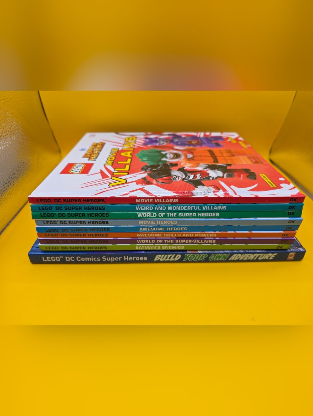 9 LEGO DC Super Heroes Book Lot Villans DK Hardcover - great condition